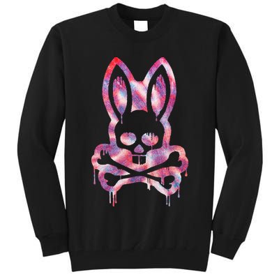 Scary Skull And Crossbones Bad Rabbit Horror Bunny Halloween Tall Sweatshirt