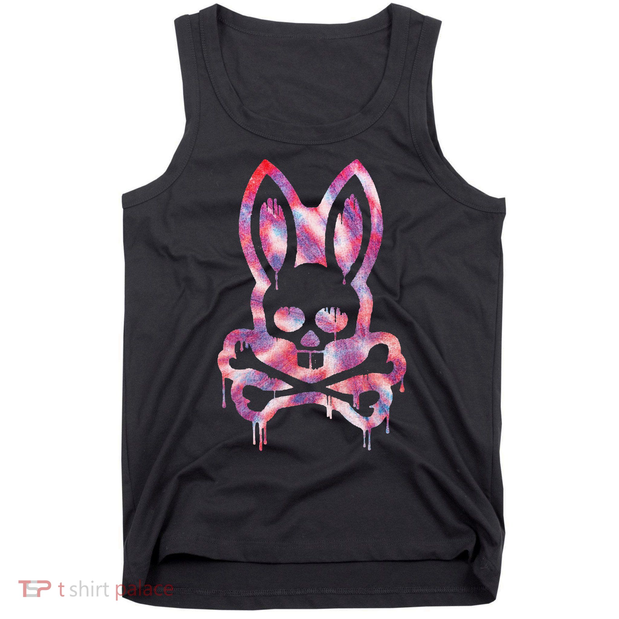 Scary Skull And Crossbones Bad Rabbit Horror Bunny Halloween Tank Top