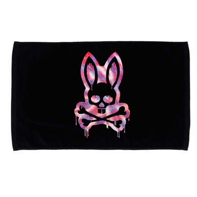 Scary Skull And Crossbones Bad Rabbit Horror Bunny Halloween Microfiber Hand Towel
