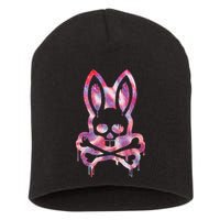 Scary Skull And Crossbones Bad Rabbit Horror Bunny Halloween Short Acrylic Beanie