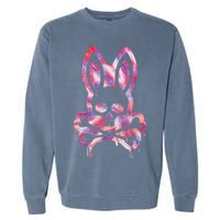 Scary Skull And Crossbones Bad Rabbit Horror Bunny Halloween Garment-Dyed Sweatshirt