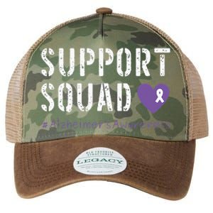 Support Squad Alzheimers Awareness Heart Ribbon Legacy Tie Dye Trucker Hat