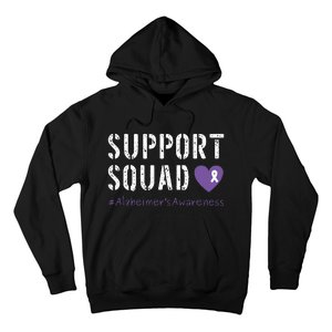 Support Squad Alzheimers Awareness Heart Ribbon Hoodie