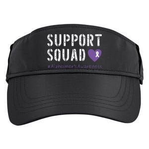 Support Squad Alzheimers Awareness Heart Ribbon Adult Drive Performance Visor