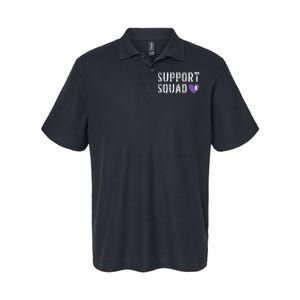 Support Squad Alzheimers Awareness Heart Ribbon Softstyle Adult Sport Polo