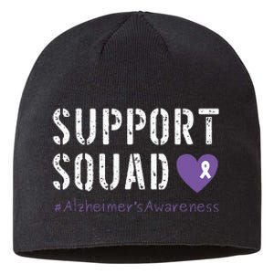 Support Squad Alzheimers Awareness Heart Ribbon Sustainable Beanie