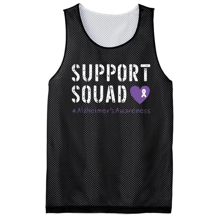 Support Squad Alzheimers Awareness Heart Ribbon Mesh Reversible Basketball Jersey Tank