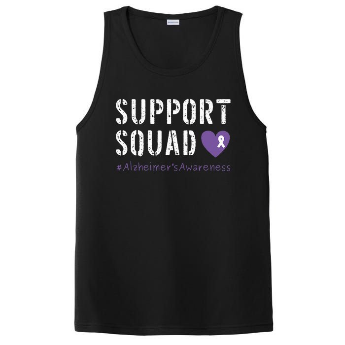 Support Squad Alzheimers Awareness Heart Ribbon PosiCharge Competitor Tank