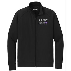 Support Squad Alzheimers Awareness Heart Ribbon Stretch Full-Zip Cadet Jacket