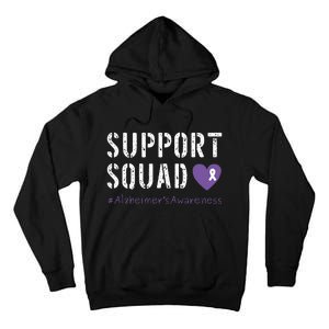 Support Squad Alzheimers Awareness Heart Ribbon Tall Hoodie