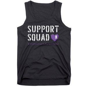 Support Squad Alzheimers Awareness Heart Ribbon Tank Top