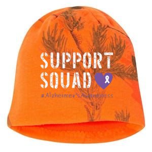 Support Squad Alzheimers Awareness Heart Ribbon Kati - Camo Knit Beanie