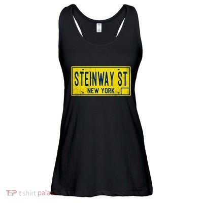 Steinway Street Astoria Queens Ny New York Home Retro Ladies Essential Flowy Tank