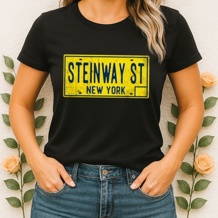 Steinway Street Astoria Queens Ny New York Home Retro Womens T-Shirt