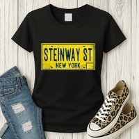 Steinway Street Astoria Queens Ny New York Home Retro Womens T-Shirt