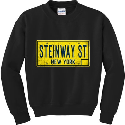 Steinway Street Astoria Queens Ny New York Home Retro Kids Sweatshirt