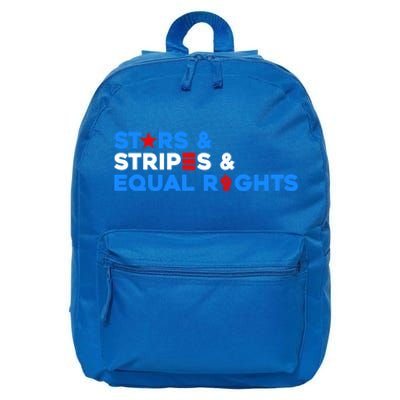 Stars Stripes And Equal Rights 4th Of July Meaningful Gift 16 in Basic Backpack