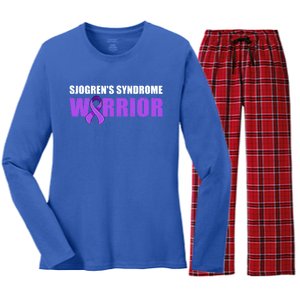 SjogrenS Syndrome Awareness Cute Gift Sjogrens Syndrome Warrior Funny Gift Women's Long Sleeve Flannel Pajama Set 