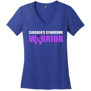 SjogrenS Syndrome Awareness Cute Gift Sjogrens Syndrome Warrior Funny Gift Women's V-Neck T-Shirt