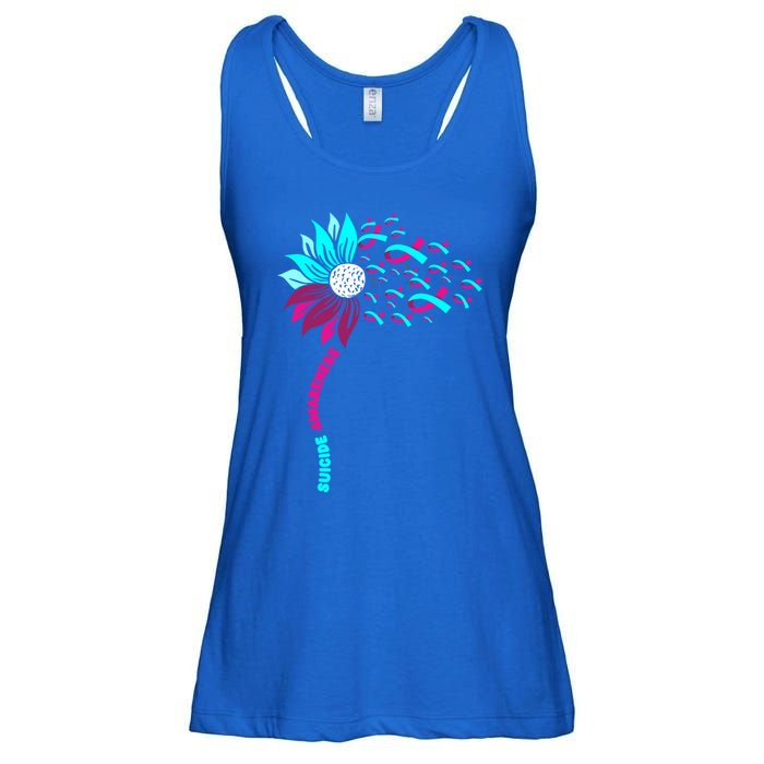 Support Suicide Awareness Flower Suicide Prevention Gift Ladies Essential Flowy Tank