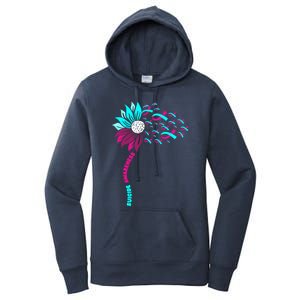 Support Suicide Awareness Flower Suicide Prevention Gift Women's Pullover Hoodie