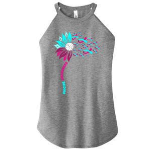 Support Suicide Awareness Flower Suicide Prevention Gift Women's Perfect Tri Rocker Tank