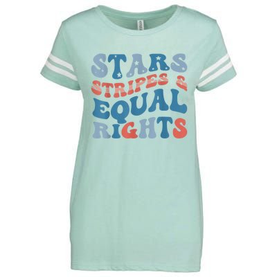 Stars Stripes And Equal Rights 4th Of July Womens Rights Enza Ladies Jersey Football T-Shirt