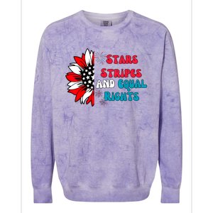 Stars Stripes And Equal Rights Colorblast Crewneck Sweatshirt