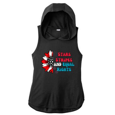 Stars Stripes And Equal Rights Ladies PosiCharge Tri-Blend Wicking Draft Hoodie Tank