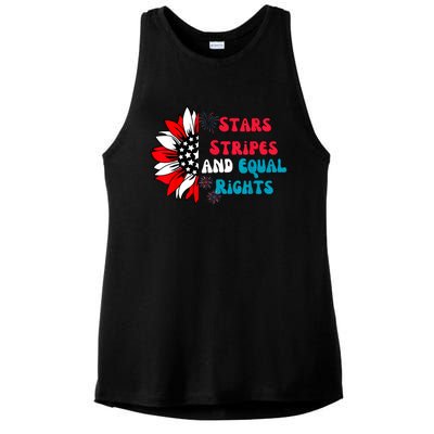 Stars Stripes And Equal Rights Ladies PosiCharge Tri-Blend Wicking Tank