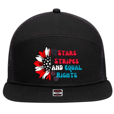 Stars Stripes And Equal Rights 7 Panel Mesh Trucker Snapback Hat