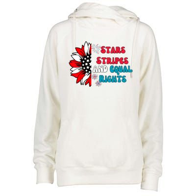 Stars Stripes And Equal Rights Womens Funnel Neck Pullover Hood