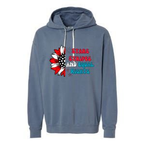 Stars Stripes And Equal Rights Garment-Dyed Fleece Hoodie