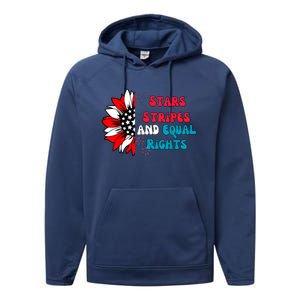 Stars Stripes And Equal Rights Performance Fleece Hoodie