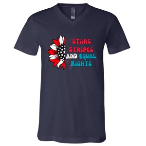 Stars Stripes And Equal Rights V-Neck T-Shirt