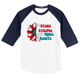 Stars Stripes And Equal Rights Baseball Sleeve Shirt