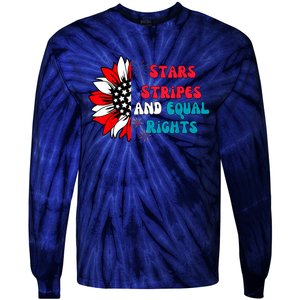 Stars Stripes And Equal Rights Tie-Dye Long Sleeve Shirt