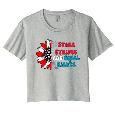 Stars Stripes And Equal Rights Women's Crop Top Tee