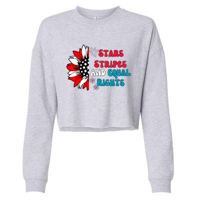 Stars Stripes And Equal Rights Cropped Pullover Crew