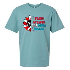 Stars Stripes And Equal Rights Sueded Cloud Jersey T-Shirt