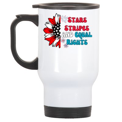 Stars Stripes And Equal Rights Stainless Steel Travel Mug