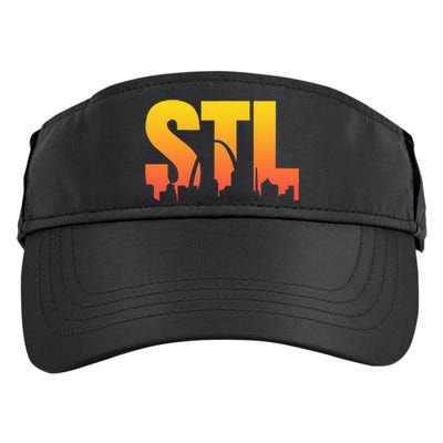 STL Skyline Art St. Louis Arch Missouri Souvenir Adult Drive Performance Visor