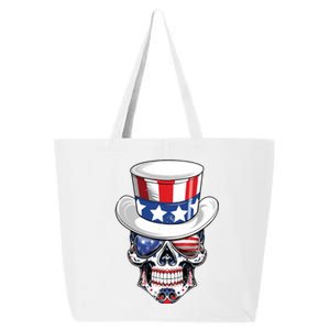 Sugar Skull American Flag Usa Indepedence Day July Fourth Cute Gift 25L Jumbo Tote