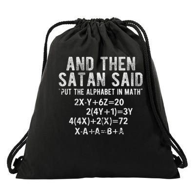 Satan Said Alphabet In Math Mathematics Math Drawstring Bag