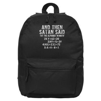 Satan Said Alphabet In Math Mathematics Math 16 in Basic Backpack