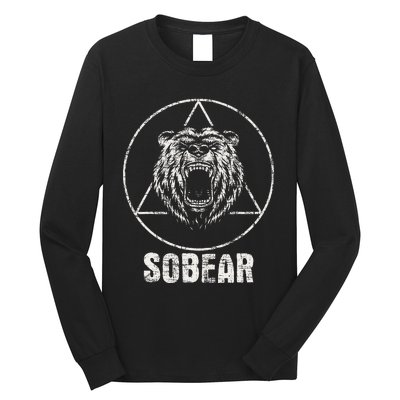 Sobear Sobriety Anniversary Sober AA NA Recovery Long Sleeve Shirt