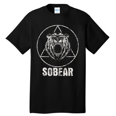 Sobear Sobriety Anniversary Sober AA NA Recovery Tall T-Shirt