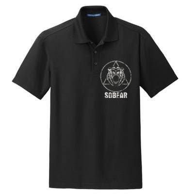 Sobear Sobriety Anniversary Sober AA NA Recovery Dry Zone Grid Polo