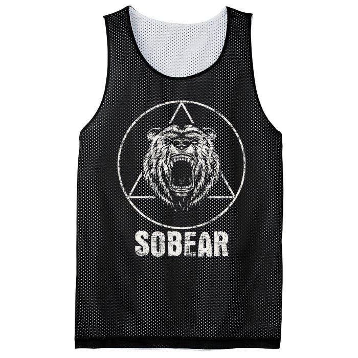 Sobear Sobriety Anniversary Sober AA NA Recovery Mesh Reversible Basketball Jersey Tank