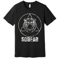 Sobear Sobriety Anniversary Sober AA NA Recovery Premium T-Shirt